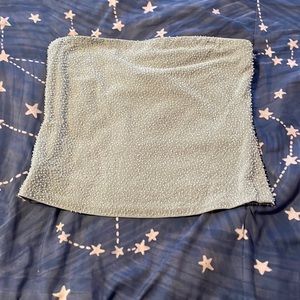 silver beaded tube top